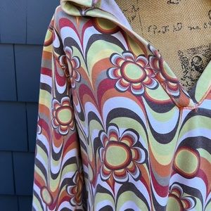 Lucky Brand | Tops | Lucky Brand Flower Power Old School Vintage Sweatshirt  Xl Gold Red White Hoodie | Poshmark
